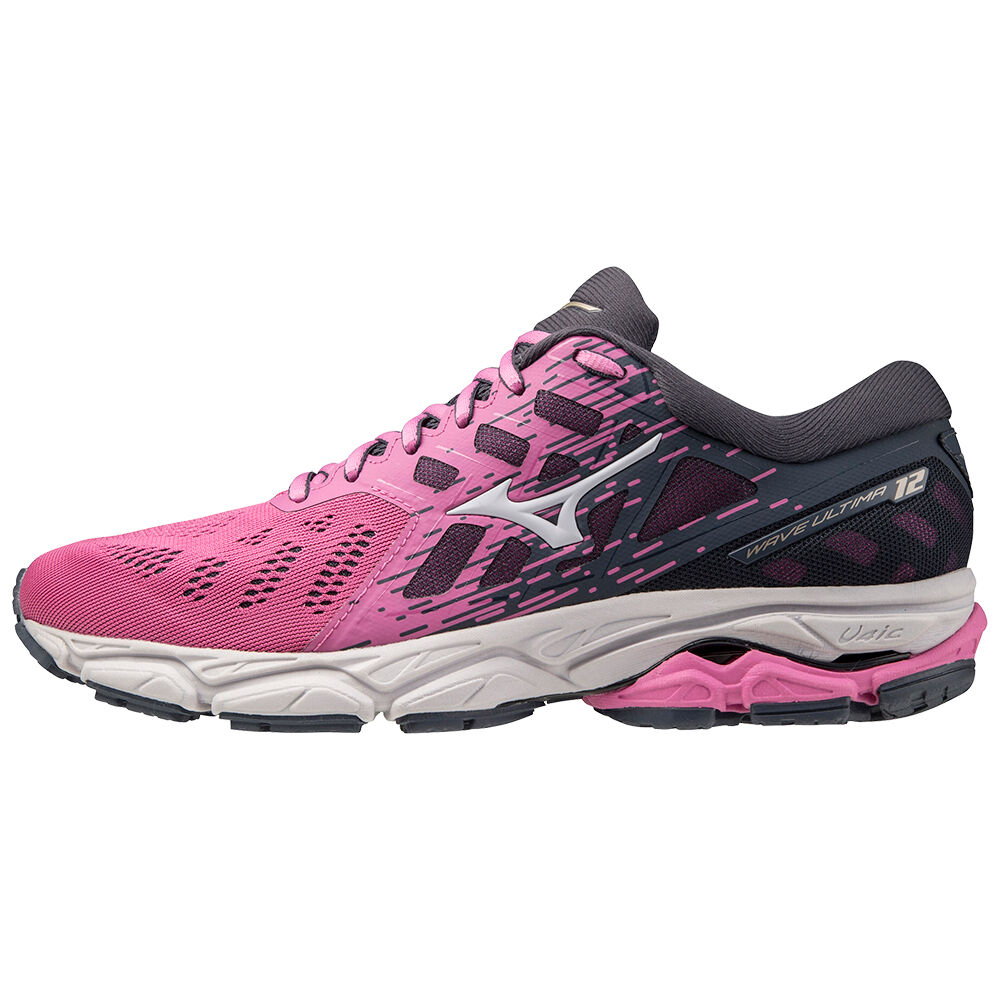 Zapatillas Running Mizuno Wave Ultima 12 Mujer Rosas/Blancas/Azul Marino Baratas NSBQ-12385